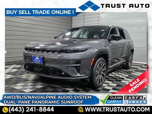 Baltic Gray Metallic Clearcoat 2025 Jeep Wagoneer S Limited 4WD Electric Luxury SUV
