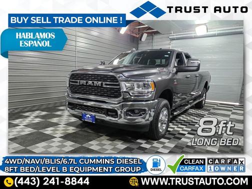 2023 RAM 2500 Big Horn 4WD Crew Cab 8FT Long Bed 6.7L Cummins Diesel Pickup Truck