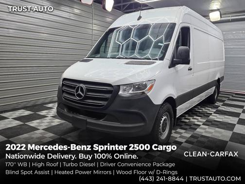 Arctic White 2022 Mercedes-Benz Sprinter 2500 High Roof