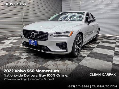 Bright Silver Metallic 2022 Volvo S60 T5 Momentum