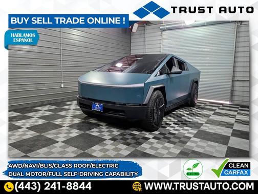 2024 Tesla Cybertruck Foundation AWD Crew Cab Electric Pickup Truck w/Full Self-Driving Capability