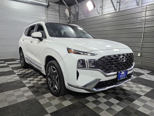 Quartz White 2021 Hyundai SANTA FE Calligraphy AWD SUV