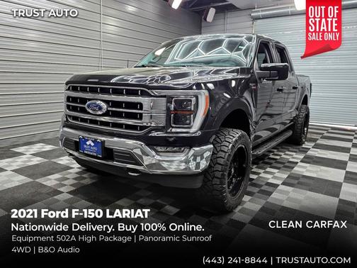 Agate Black Metallic 2021 Ford F-150 XLT
