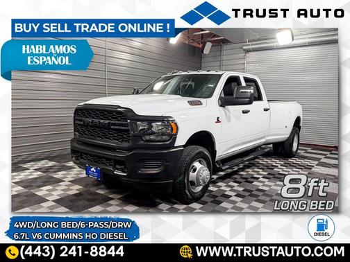 2023 RAM 3500 Tradesman 4WD Crew Cab 8.2FT Liong Bed Cummins HO Turbo Diesel Pickup Truck