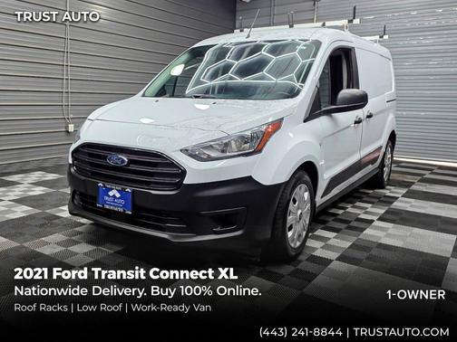 Frozen White 2021 Ford Transit Connect XL 121''LWB Minivan/Van w/Rear Symmetrical Doors