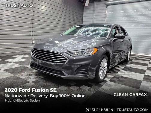 Magnetic Metallic 2020 Ford Fusion SE Hybrid-Electric Sedan