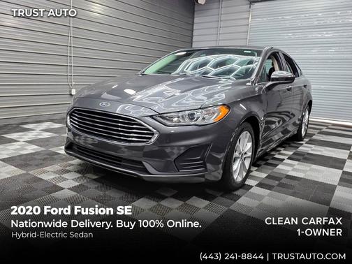 Magnetic Metallic 2020 Ford Fusion SE Hybrid-Electric Sedan
