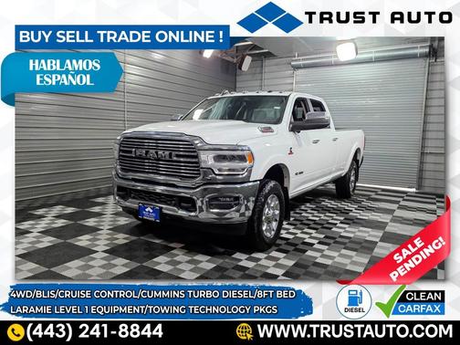 2020 RAM 2500 Laramie 4WD Crew Cab 8FT Long Bed Cummins Turbo Diesel Pickup Tr