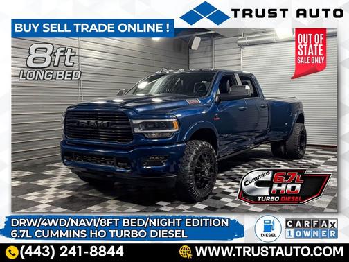 2022 RAM 3500 Laramie 4WD Crew Cab Dually 8FT Bed 6.7L Cummins HO Diesel Pickup Truck