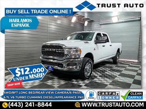 2024 RAM 2500 Tradesman 4WD Crew Cab 6-Pass 8FT Long Bed Cummins Diesel Pickup Truck