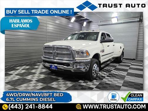 2017 RAM 3500 Laramie 4WD Crew Cab Dually 8FT Bed Cummins Diesel Pickup Truck