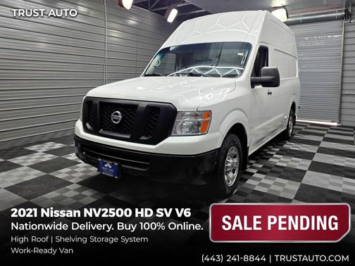 Glacier White 2021 Nissan NV Cargo NV2500 HD SV V6