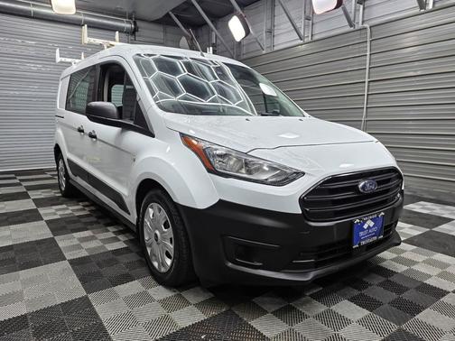 Frozen White 2022 Ford Transit Connect XL 121''LWB Minivan/Van w/Roof Racks