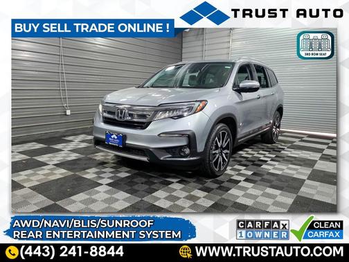 Lunar Silver Metallic 2021 Honda Pilot Touring 8-Passenger