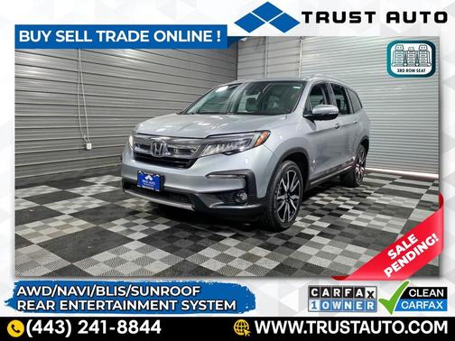 Lunar Silver Metallic 2021 Honda Pilot Touring 8-Passenger
