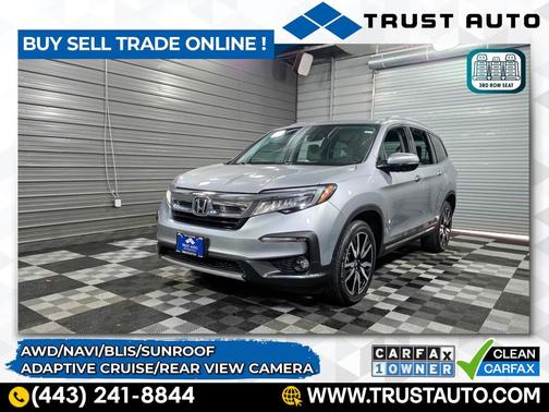 Lunar Silver Metallic 2021 Honda Pilot Touring 8-Passenger