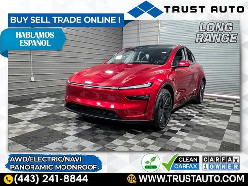 2026 Tesla Model Y Long Range AWD Electric SUV w/Full Self-Driving Capability