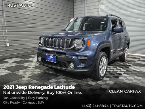 Slate Blue Pearlcoat 2021 Jeep Renegade Latitude