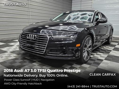 Brilliant Black 2018 Audi A7 3.0T Prestige