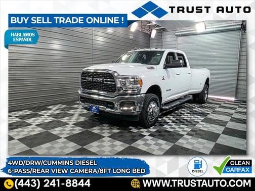 2022 RAM 3500 Big Horn 4WD Crew Cab 8FT Bed Cummins Diesel Pickup Truck