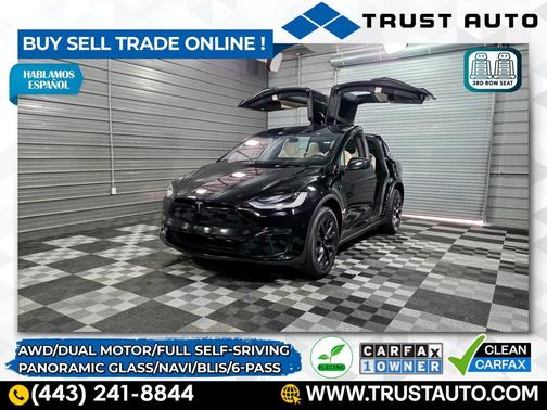 2023 Tesla Model X Plaid AWD Luxury 3rd Row 6-Passenger Electric SUV w/FSD