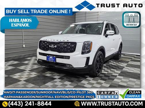 2022 Kia Telluride SX AWD 7-Passenger Luxury SUV w/Prestige Pkg