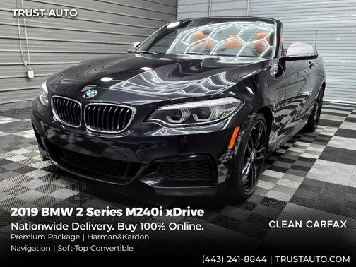 Black Sapphire Metallic 2019 BMW M240 i xDrive