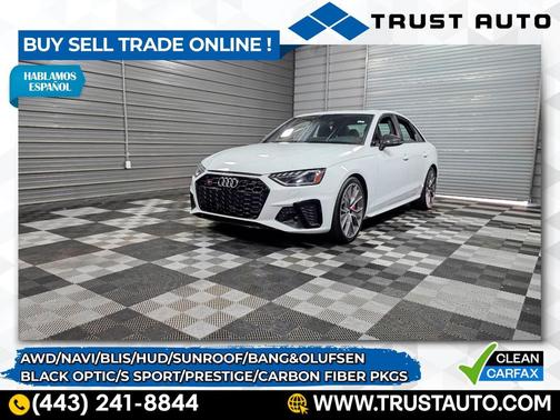 2021 Audi S4 Prestige 3.0 TFSI quattro AWD Sedan w/Black Optic/S Sport/Carbon Fiber Pkgs