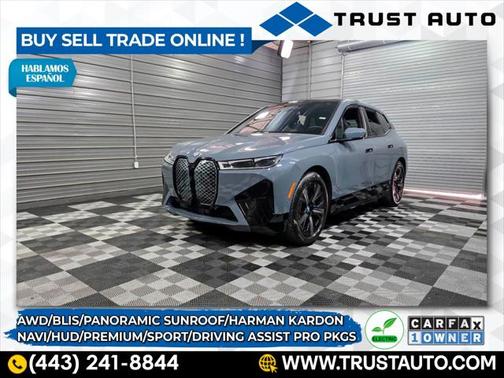 2023 BMW iX xDrive50 AWD Electric Luxury SUV w/Premium/Sport Pkgs