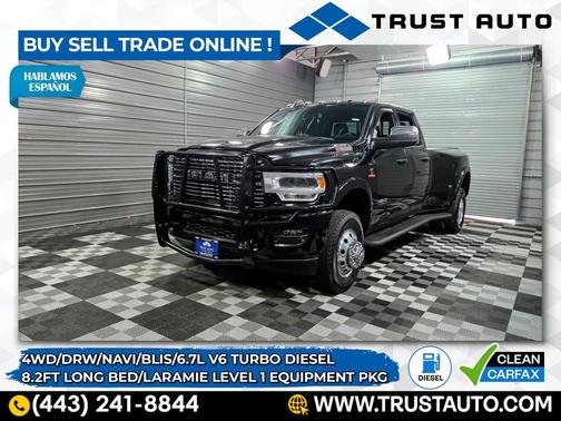 2020 RAM 3500 Laramie 4WD Crew Cab 8FT Long Bed Cummins Diesel Dually Pickup Truck w/Level 1 Equipment Group