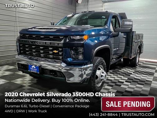 Northsky Blue Metallic 2020 Chevrolet Silverado 3500 WT