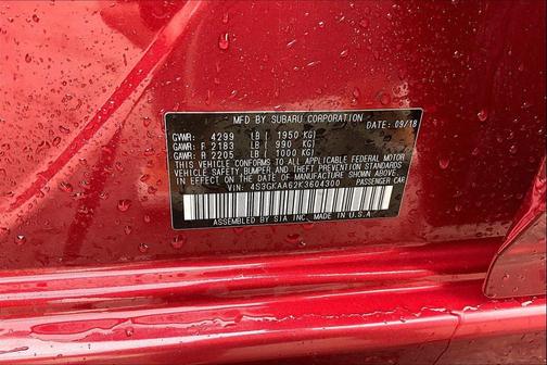 2019 Subaru Impreza 2.0i