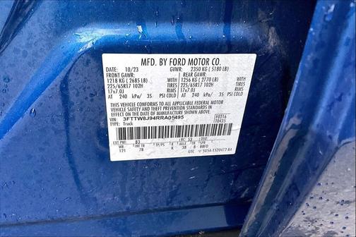 Atlas Blue Metallic 2024 Ford Maverick XLT