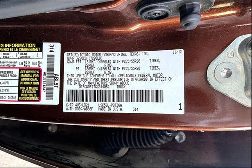 2016 Toyota Tundra Platinum