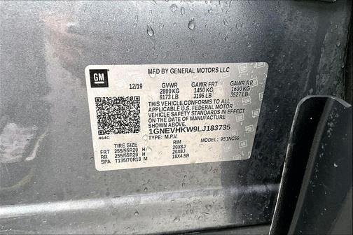 Satin Steel Metallic 2020 Chevrolet Traverse LT Leather