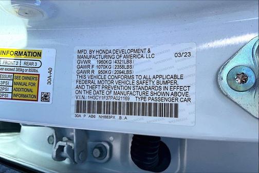 2023 Honda Accord EX