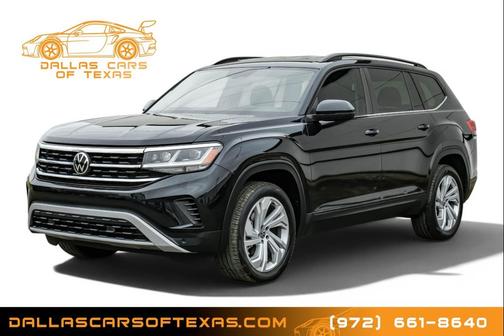 Deep Black Pearl 2021 Volkswagen Atlas 3.6L SE w/Technology