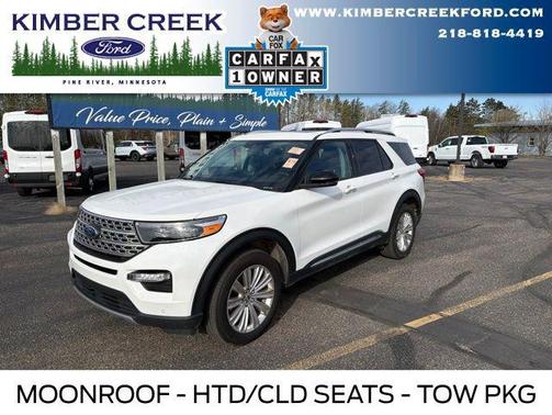 Star White Metallic Tri-Coat 2024 Ford Explorer Limited
