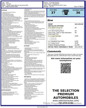 Shimmering Silver 2022 Hyundai TUCSON Hybrid SEL Convenience