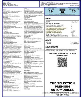 2019 Lincoln MKC Select