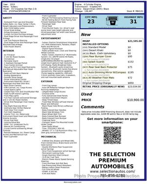 2015 Subaru XV Crosstrek Base