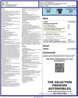 Shadow Black 2018 Ford Escape Titanium