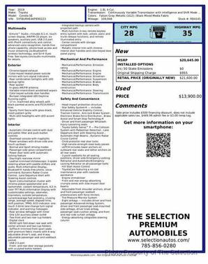 2019 Toyota Corolla SE