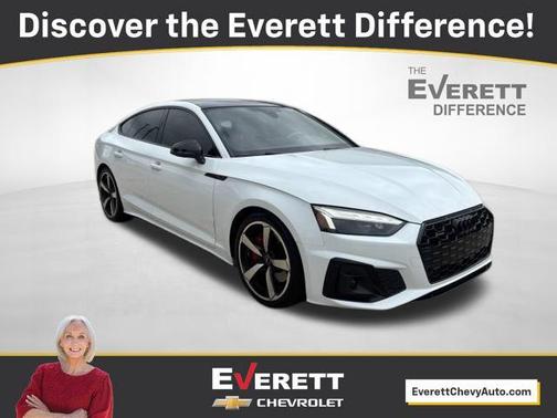 Glacier White Metallic 2023 Audi A5 Sportback 45 S Line Premium Plus