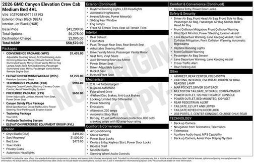 2026 GMC Canyon Elevation