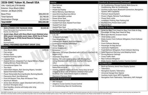 2026 GMC Yukon XL Denali