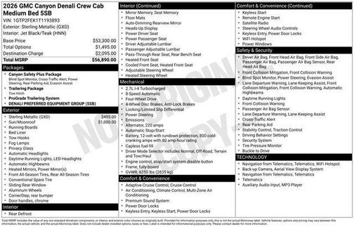 2026 GMC Canyon Denali