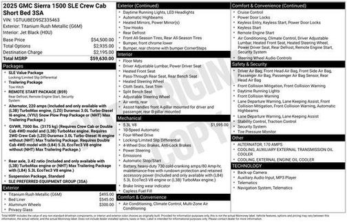 2025 GMC Sierra 1500 SLE