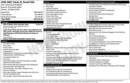 2026 GMC Yukon XL Denali