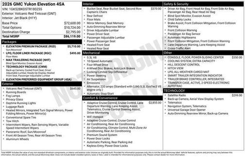 2026 GMC Yukon 4WD Elevation